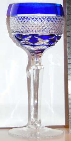 UNK8217 Cobalt Blue Small Hock Wine