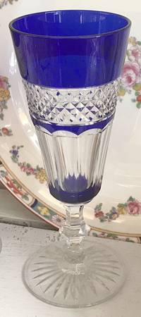 UNK4975 Blue Fluted Champagne