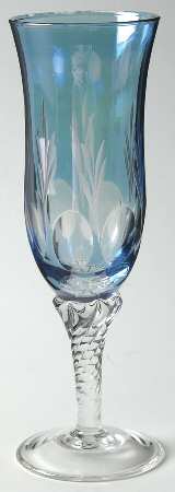 UNK9007 Blue Fluted Champagne