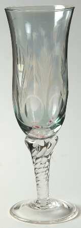 UNK9007 Green Fluted Champagne
