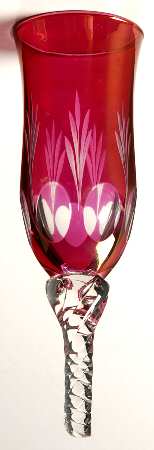 UNK9007 Ruby Fluted Champagne