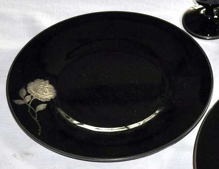Octavia Rose Black Salad Plate