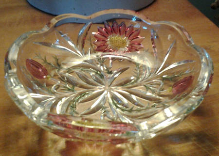 Intaglio Sunflower Small Fruit Dessert Bowl