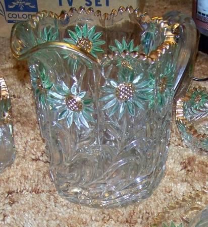 Intaglio Sunflower Pitcher