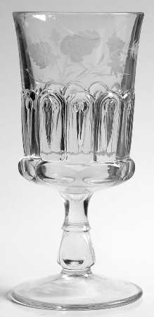 Nail Etched Water Goblet