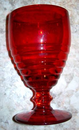 UNK9177 Ruby Water Goblet