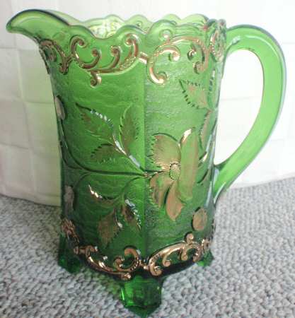 Floradora Emerlad Green (Gold Trim) Pitcher