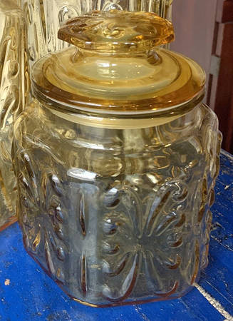 Show Off Amber Small Canister & Lid