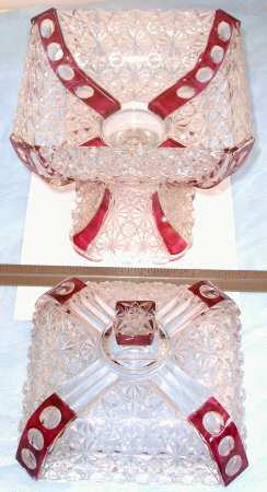 Daisy and Button with Thumbprint Ruby Compote & Lid