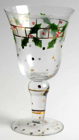 Holly Berries Water Goblet