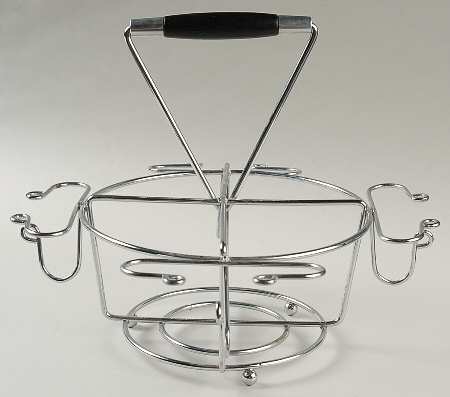 Silver Madeira Metal Holder for (9 Piece) Tumbler & Coaster Set