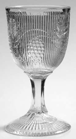 Ribbed Grape Water Goblet