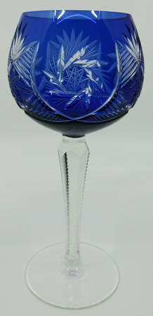 UNK12097 Cobalt Blue Hock Wine