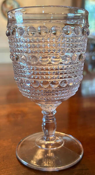 Banded Raindrops Water Goblet