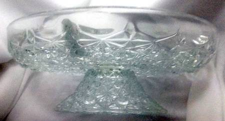Daisy and Button Clear (France) 10" Footed Round 5 Part Relish