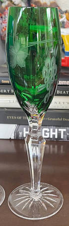 UNK12429 Emerald Green Fluted Champagne