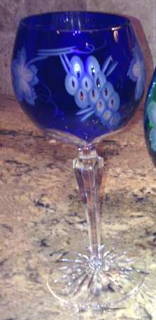 UNK12429 Cobalt Blue Hock Wine