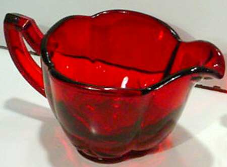 Crow's Foot Ruby Creamer