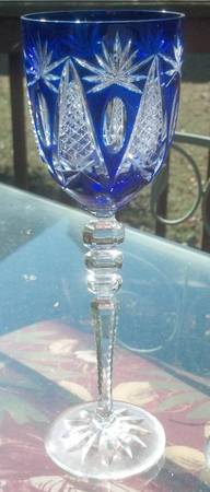 UNK13386 Cobalt Blue Hock Wine