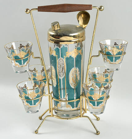 UNK13490 (9 Pc) Cocktail Set (4 CSH,CS & Stand)