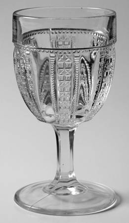 Panelled Star and Square Water Goblet