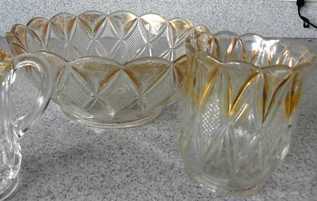 Maryland Clear (Gold Trim) Large Fruit Bowl