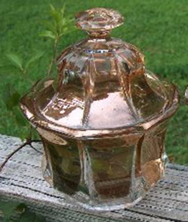 Portland Clear (Gold Trim) Sugar Bowl & Lid