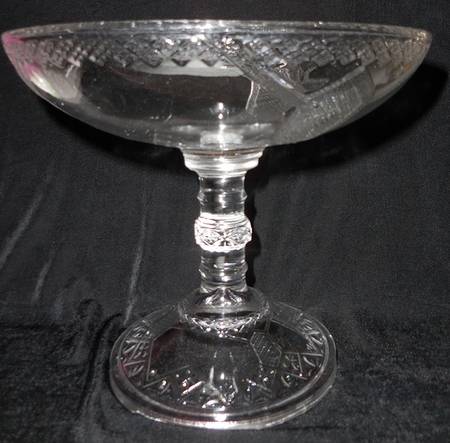 Lattice Clear 6" Height Open Compote