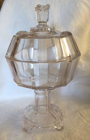 Clear Ribbon Compote & Lid
