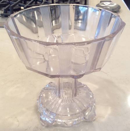 Clear Ribbon Compote No Lid