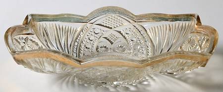 Cane Horshoe-Gold Olive Dish