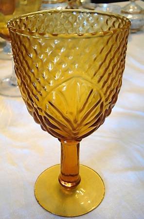 UNK15987 Amber Water Goblet