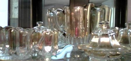 Almond Thumbprint Gold Pitcher