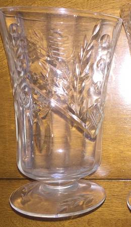 UNK5447-Cut Bulbous Stem Juice Glass