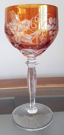 UNK17499 Orange Water Goblet