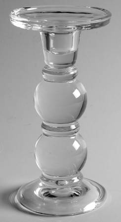Bubble Glass Candlesticks 7" Single Light Candlestick