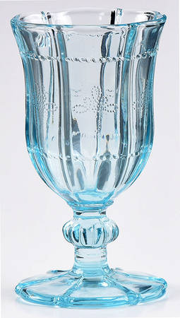 Floral Light Blue Wine