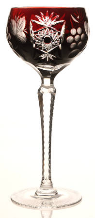 UNK18897 Ruby Tall Hock Wine