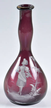 Mary Gregory Barber Bottle No Stopper