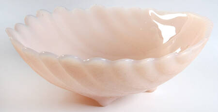 Rose Pastel 11" 3-Toed Footed Bowl