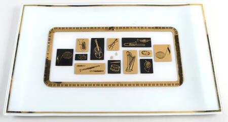 Music By Muzak 18" Rectangular Tray