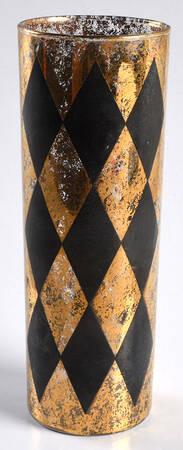 Harlequin Black & Gold Tom Collins Glass
