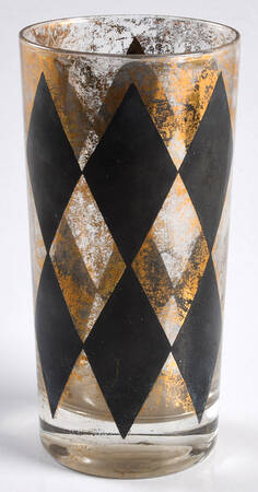 Harlequin Black & Gold Highball Glass
