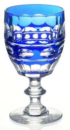 Blarney Blue Wine Glass