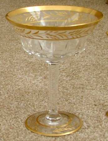 Cambrai d'Or Clear Frosted Champagne/Tall Sherbet