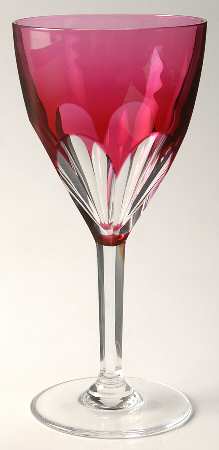 Gevaert TCPL Clear Red Water Goblet by Val St Lambert