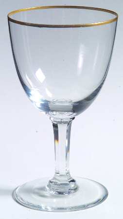 Glamour (Gold Trim) Wine Glass