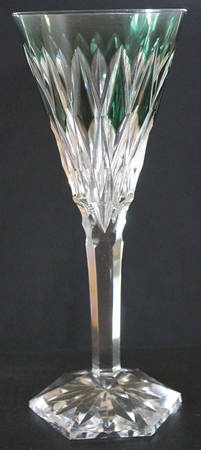 Hafnia Cut Fantaisie Emerald Green Tall Water Goblet