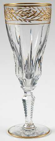 Treves Dore (Gold Encrusted, Clear) Fluted Champagne