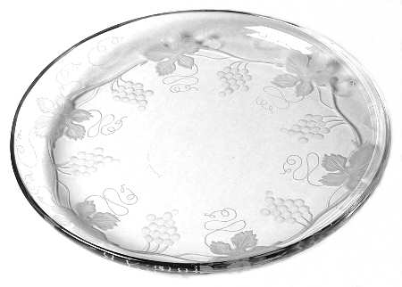 Vignes 11" Rolled Edge Torte Plate by Val St Lambert